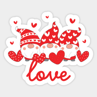 valentines gnome Sticker